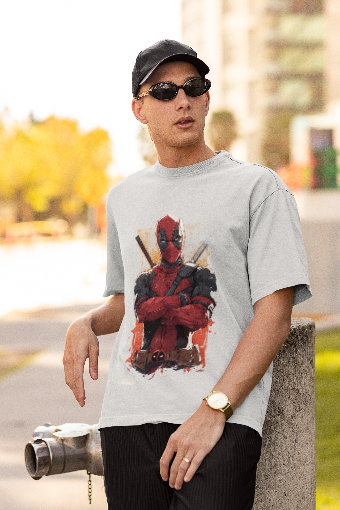 Deadpool Print white Tee