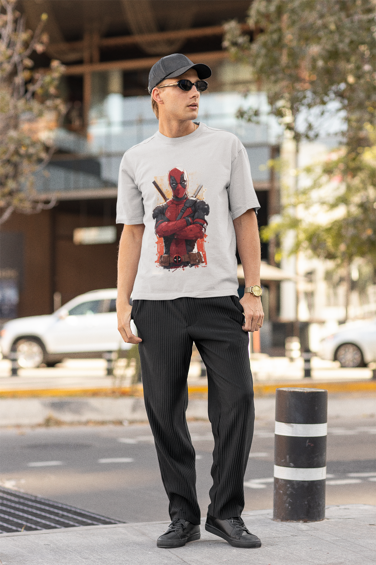 Deadpool Print white Tee