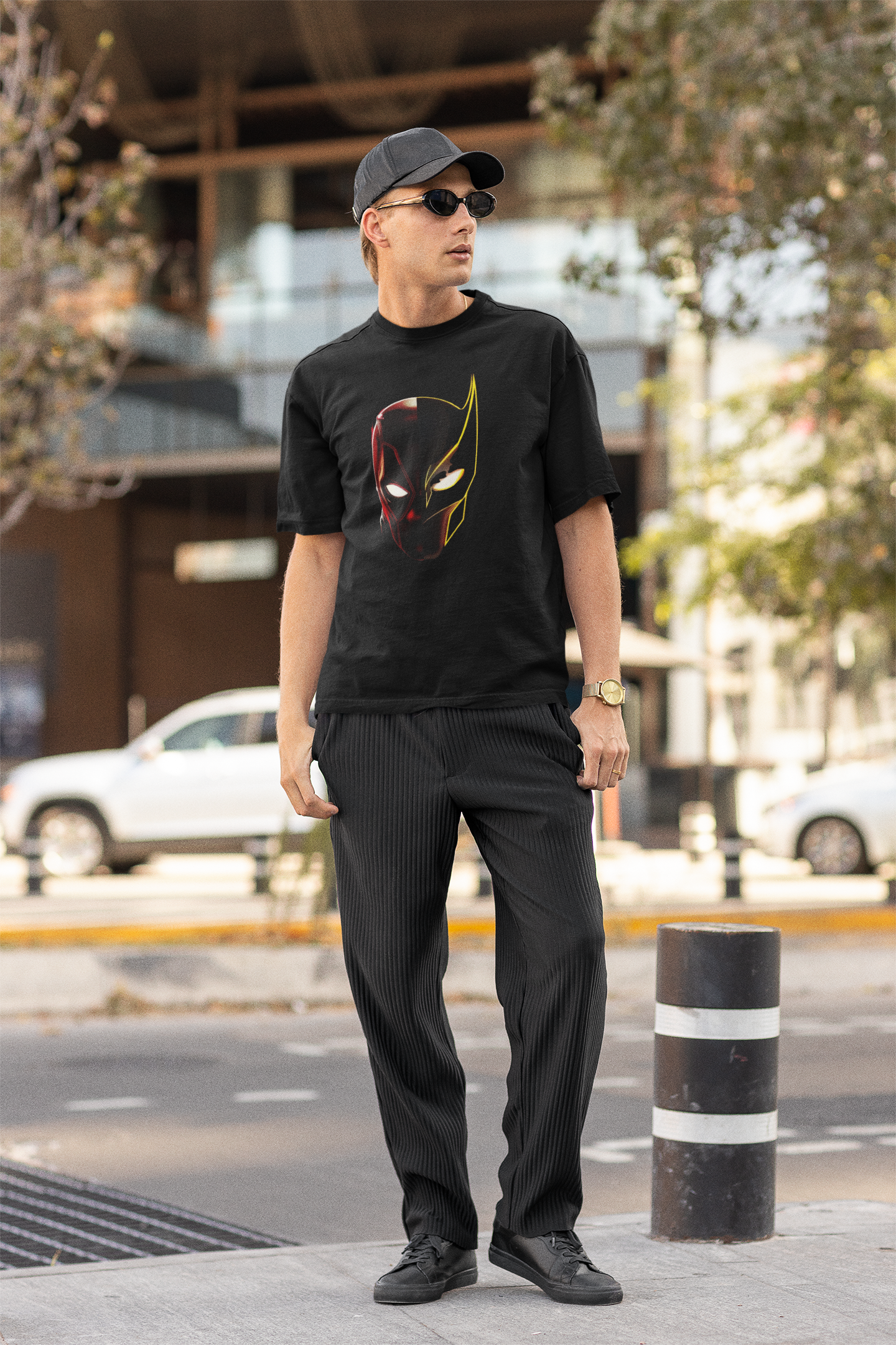 Ddpl & Wlvrn Print Black Tee