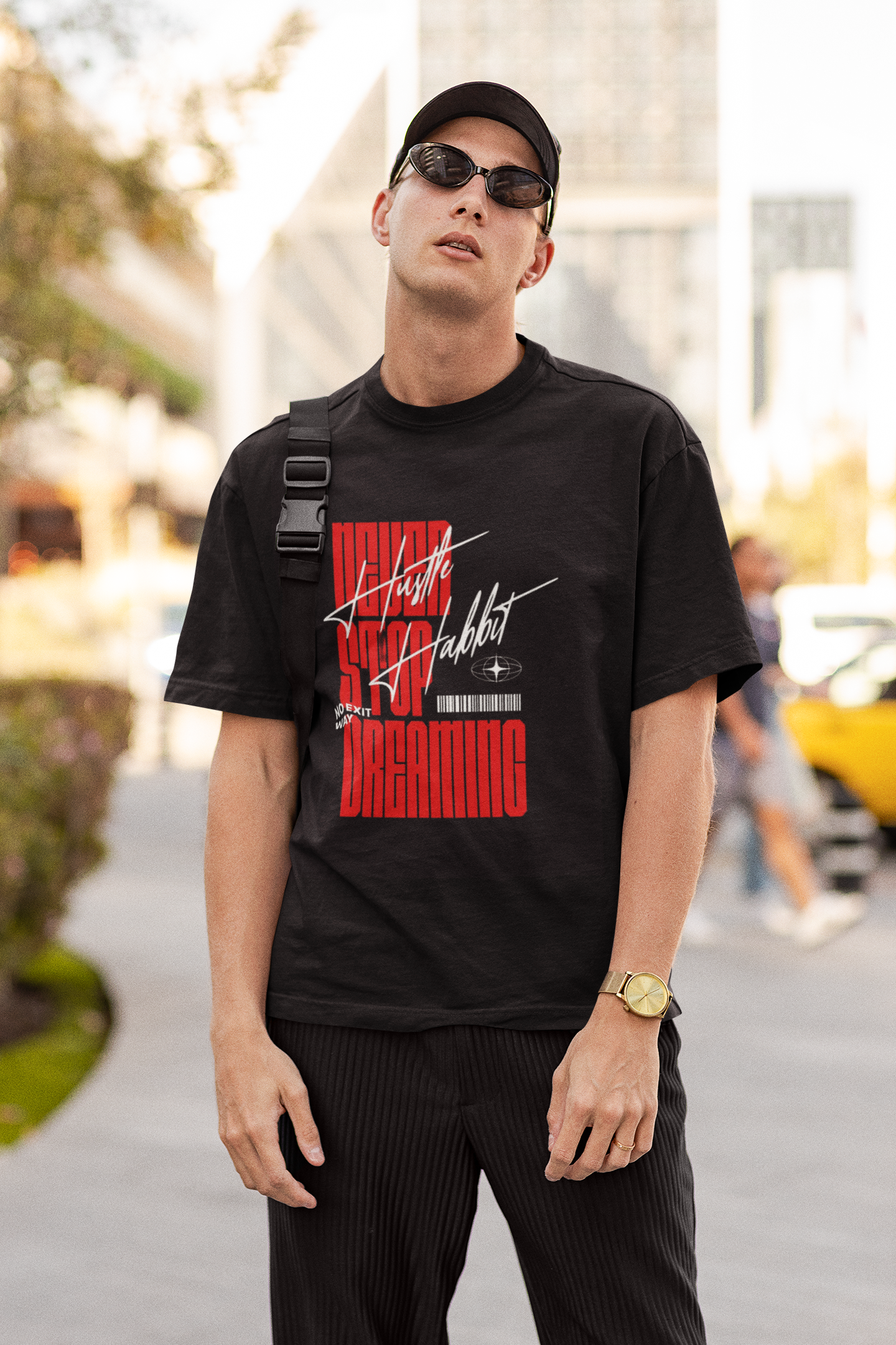 Never Stop Black tee