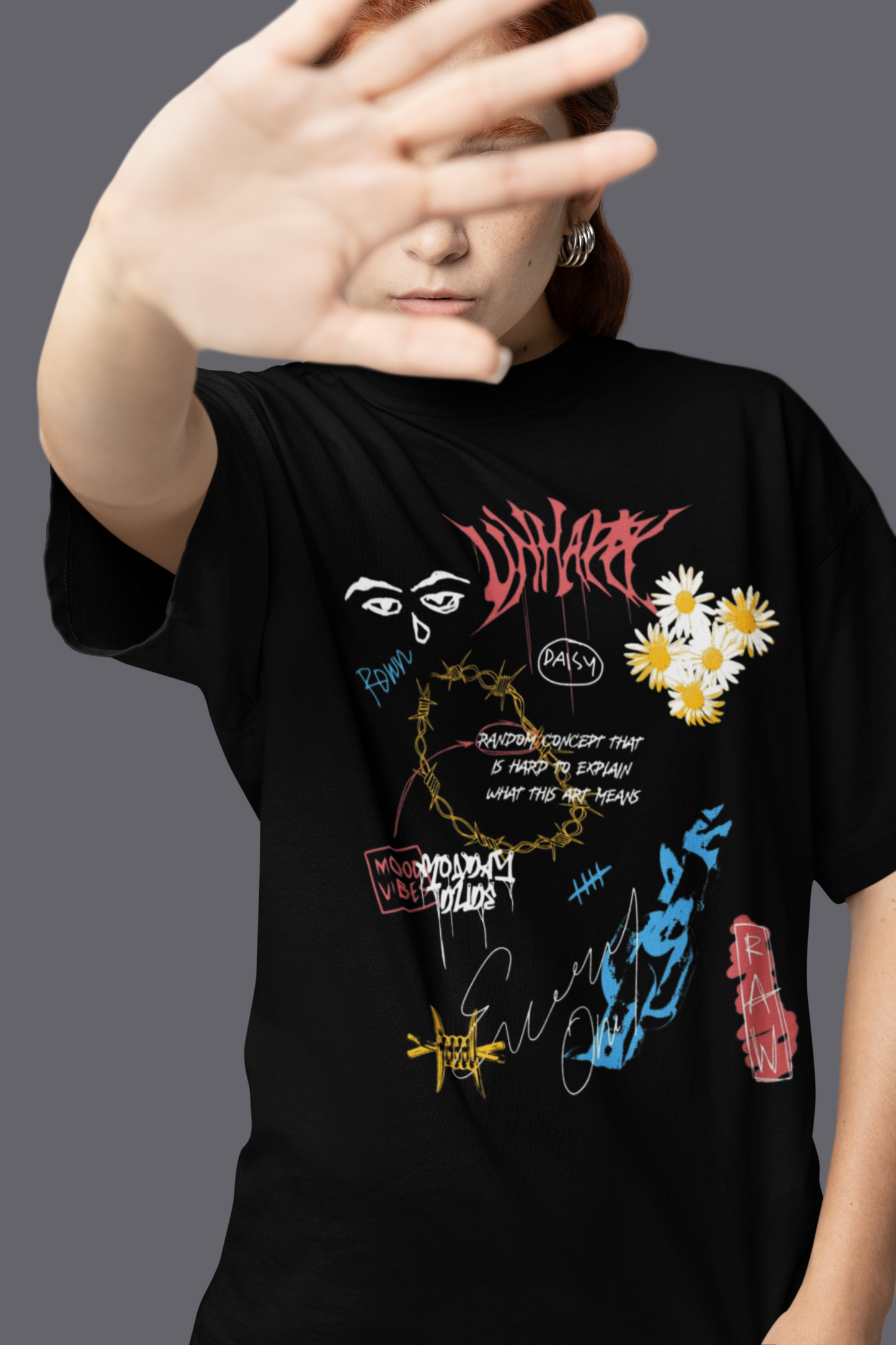 Daisy Chaos Unisex black Tee