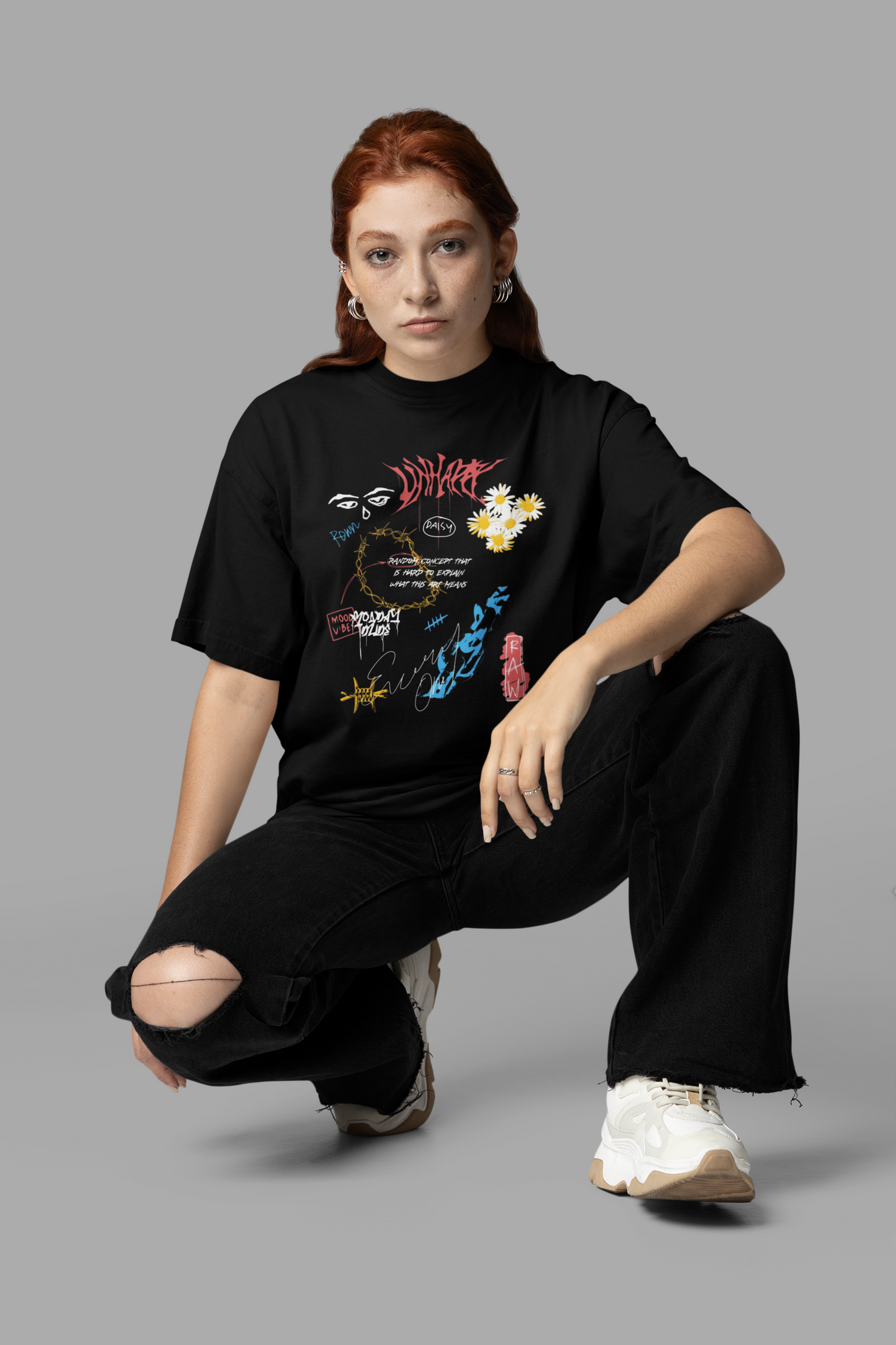 Daisy Chaos Unisex black Tee