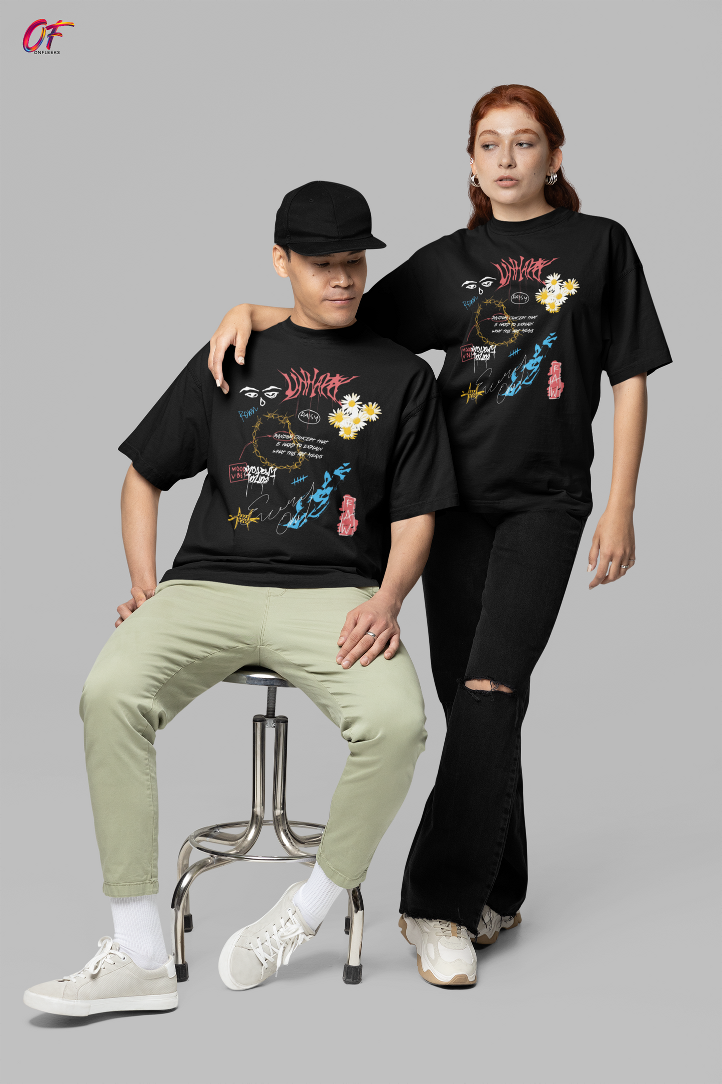 Daisy Chaos Unisex black Tee