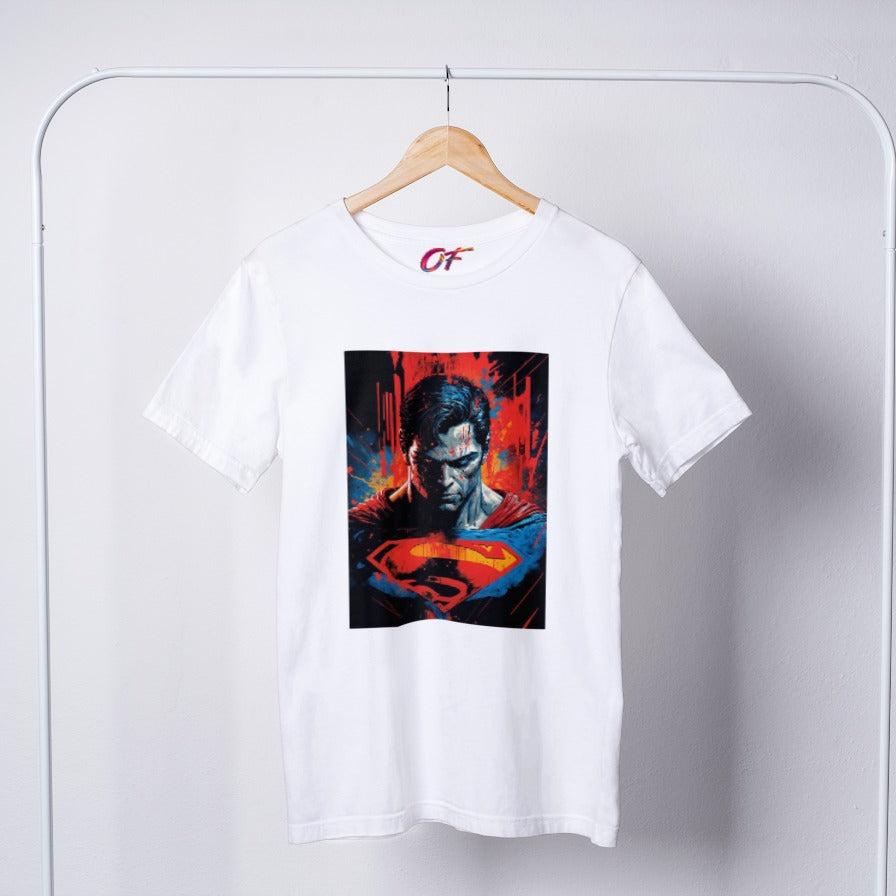Supermen Print white Tee