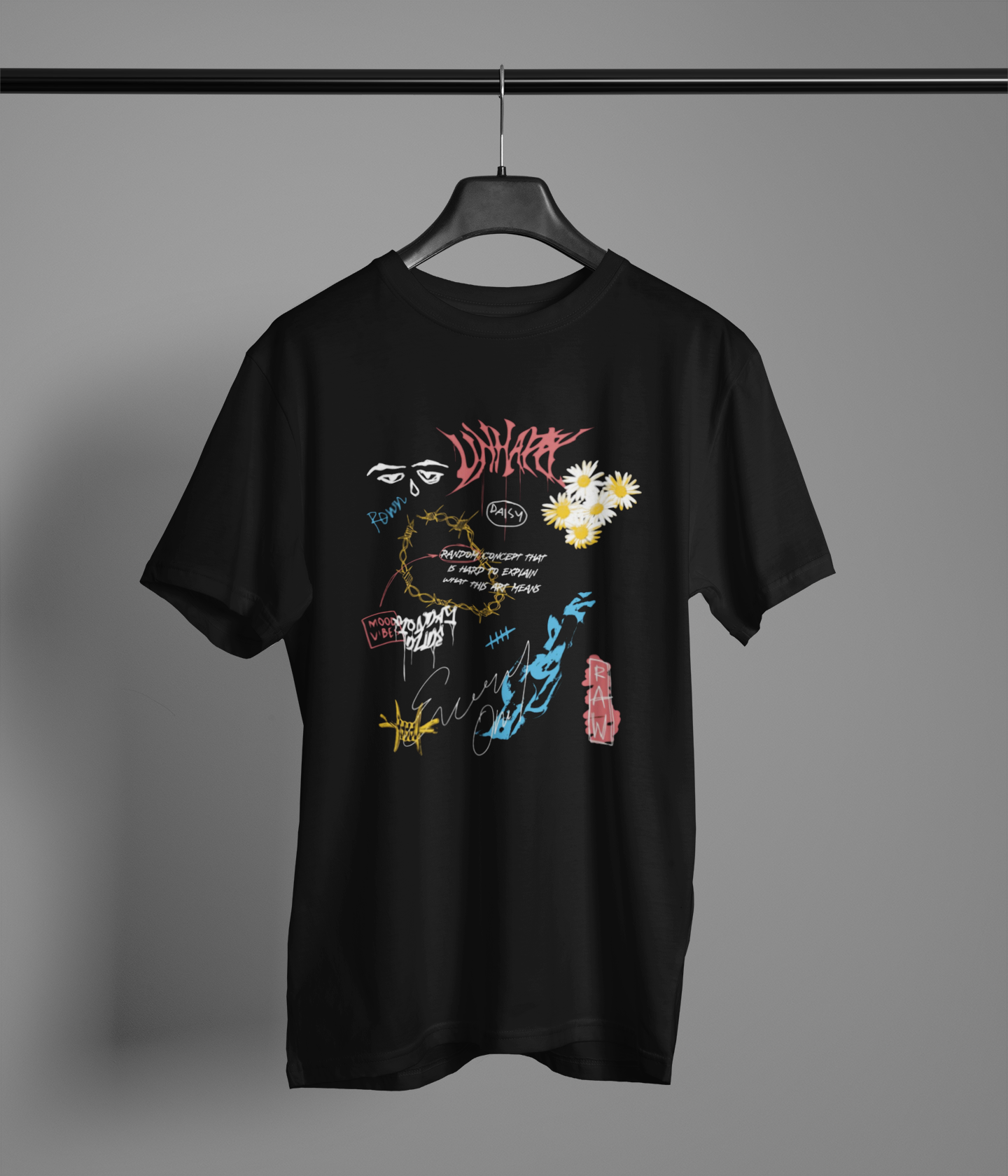 Daisy Chaos Unisex black Tee