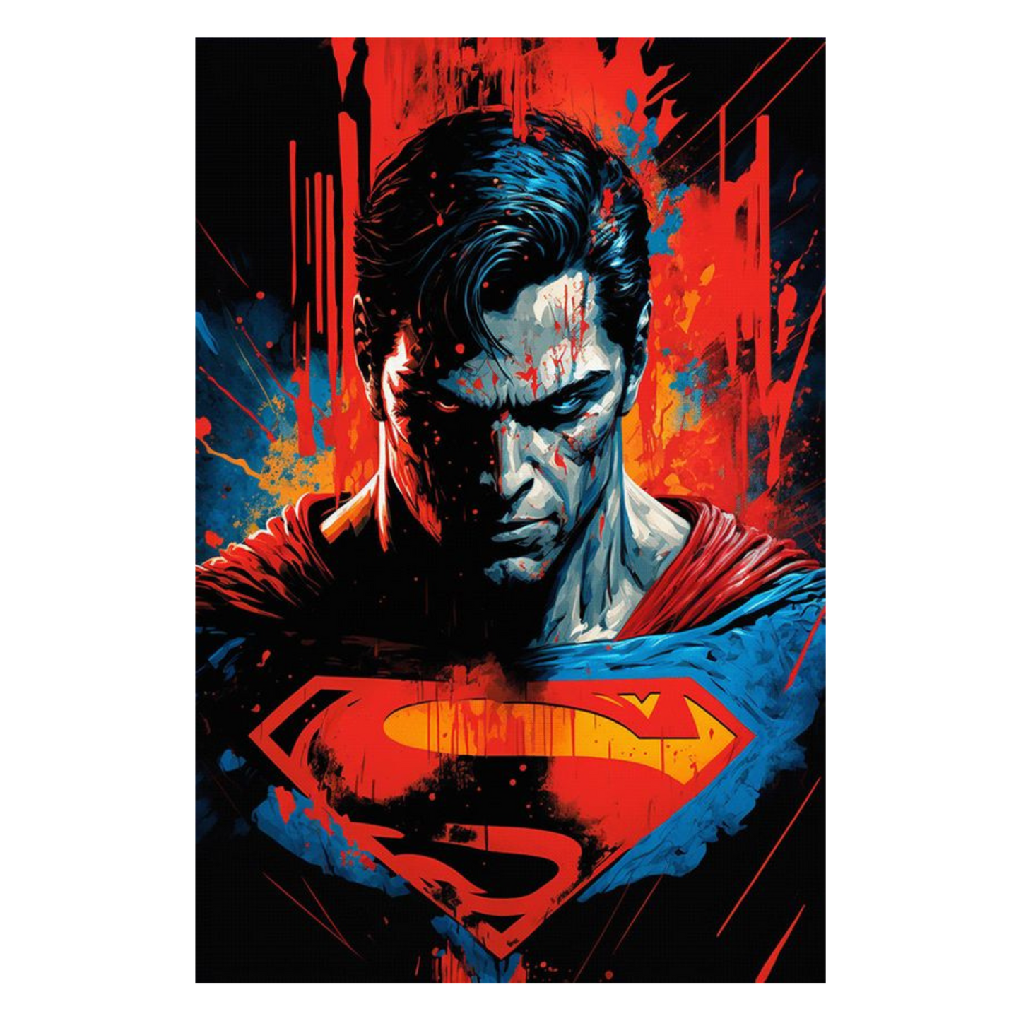 Supermen Print White Tee