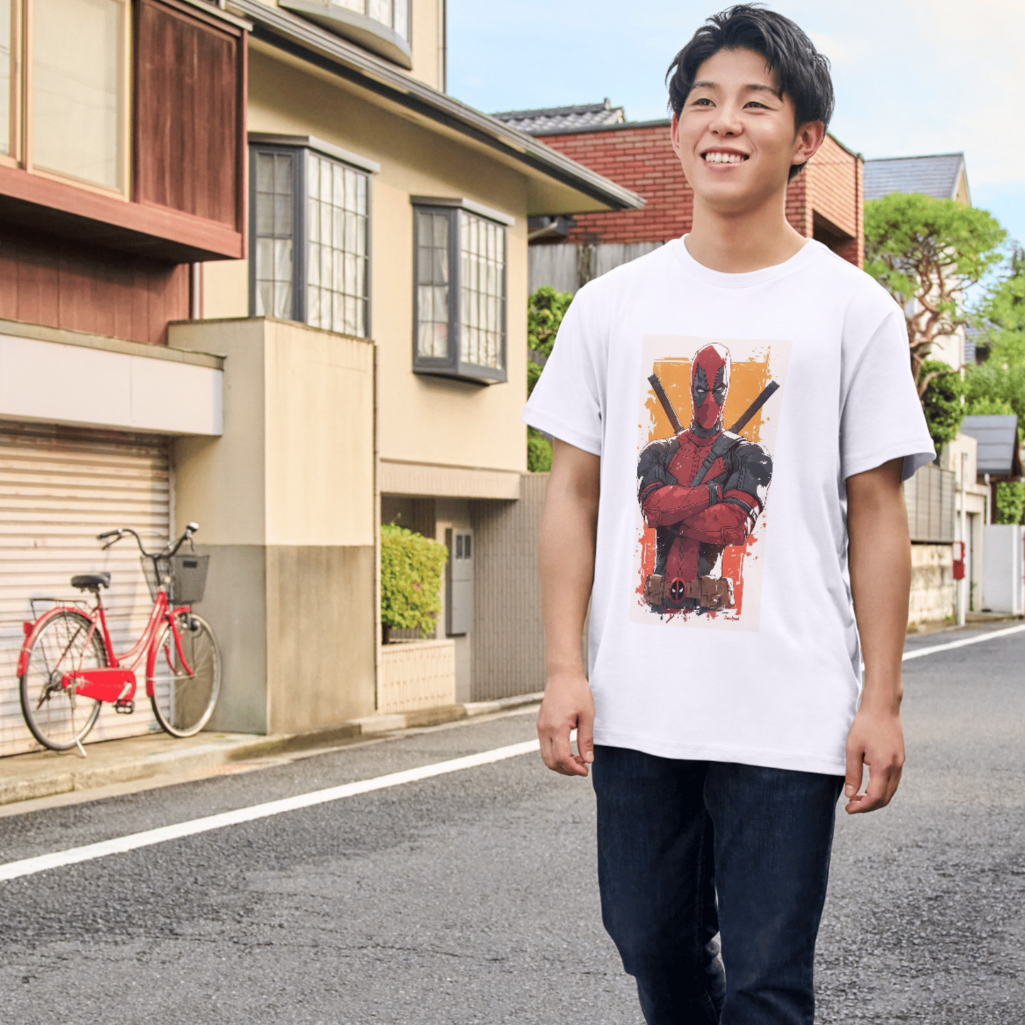 Deadpool Print white Tee