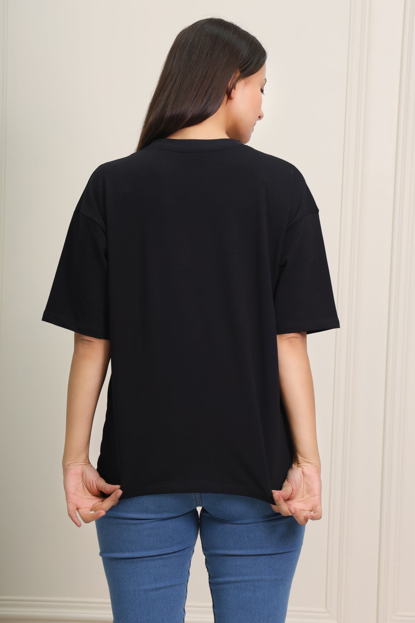 Space Explorer Black Oversized Tee