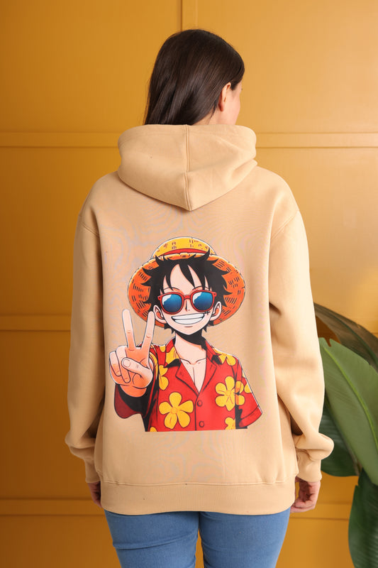 Tropical Vibes Hoodie Beige