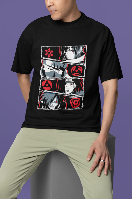 Red Reflection Black Tee