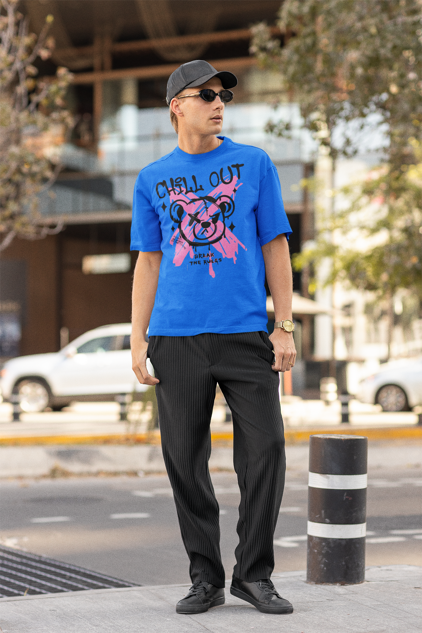 Chill out Blue Tee