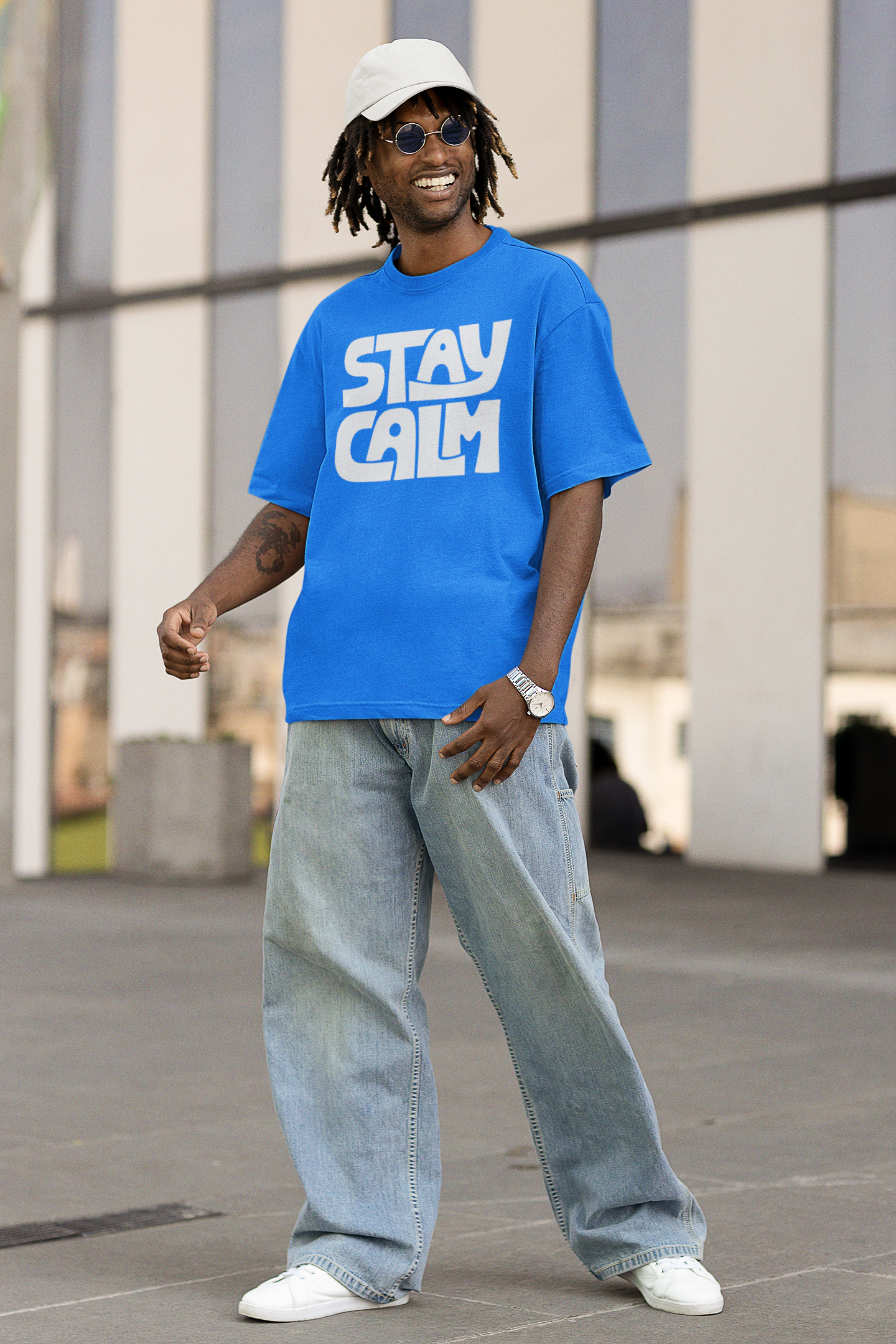Stay Calm Blue Tee